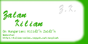 zalan kilian business card
